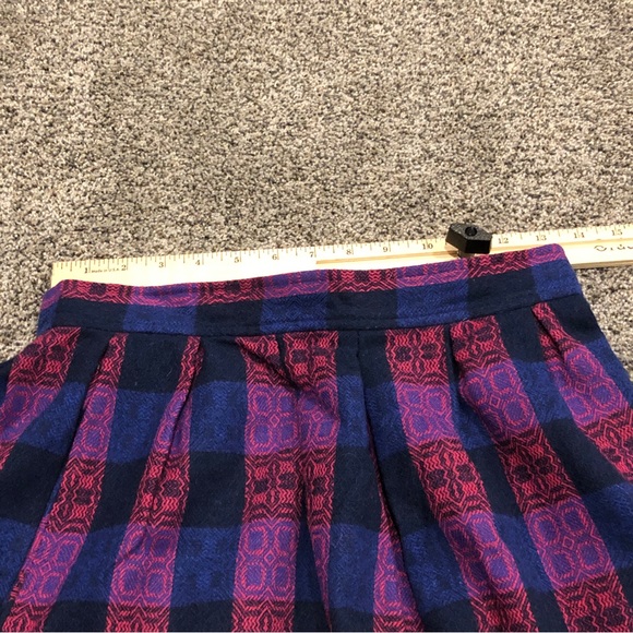 VTG Pendleton Skirt 12 Purple Plaid 100% Virgin Wool Pockets Long 60s 70s - Picture 8 of 13